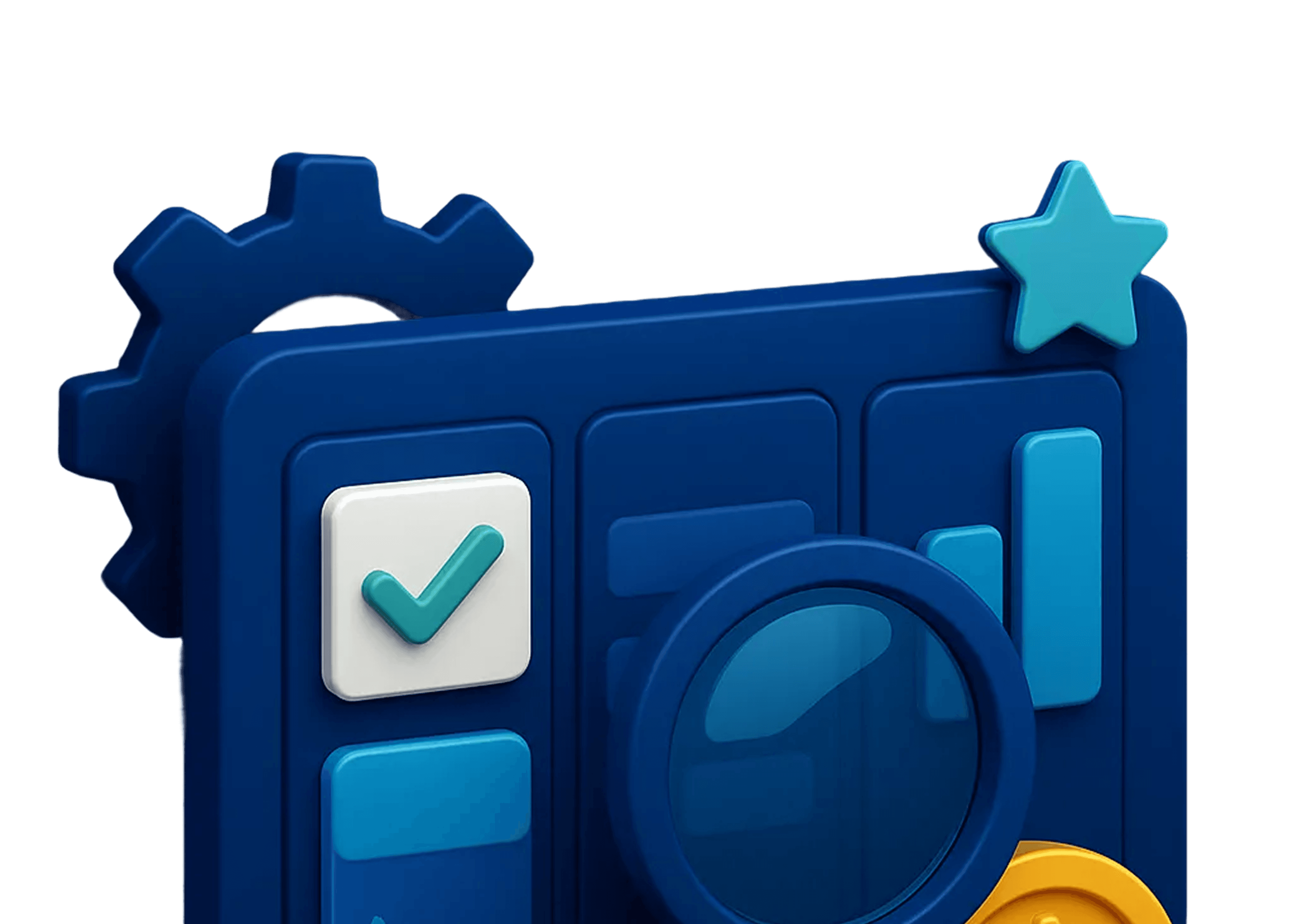 Standardize, track, and accelerate CI across your organization - Hero illustration showcasing the main product or service