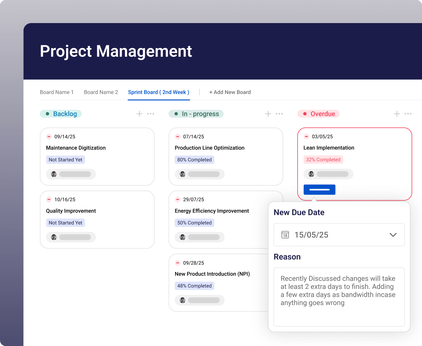 Delay Management, Get projects back on track - Visual demonstration