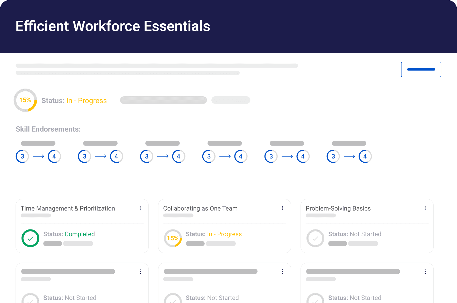 Build a more capable workforce. One skill at a time. - Hero illustration showcasing the main product or service