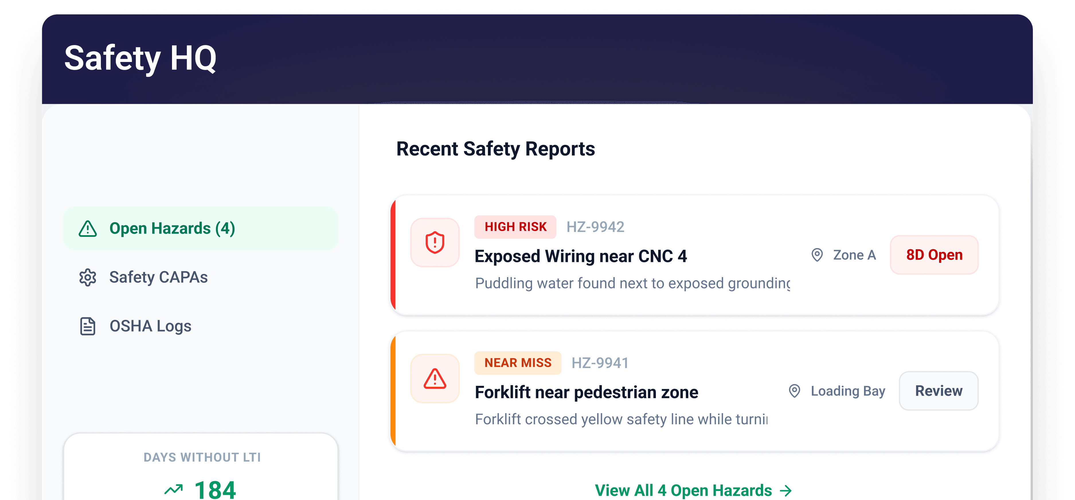 Prevent Tomorrow's Injuries by Catching Today's Near Misses. - Hero illustration showcasing the main product or service