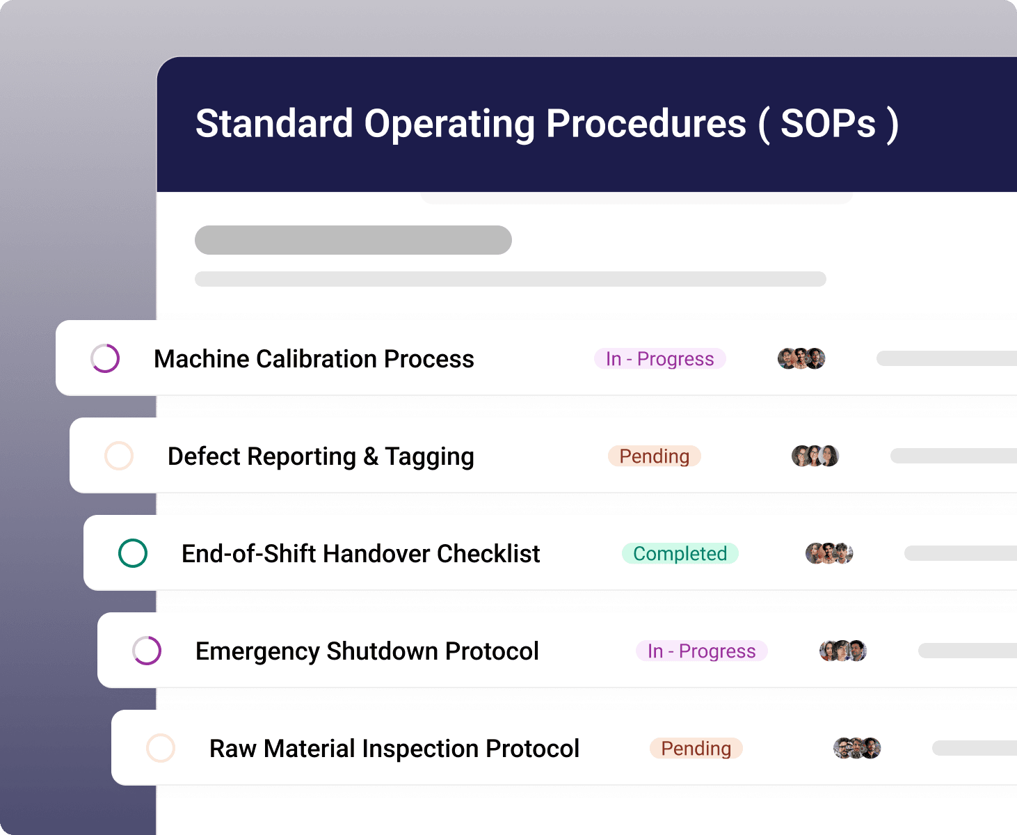 Define and document SOPs - Visual demonstration