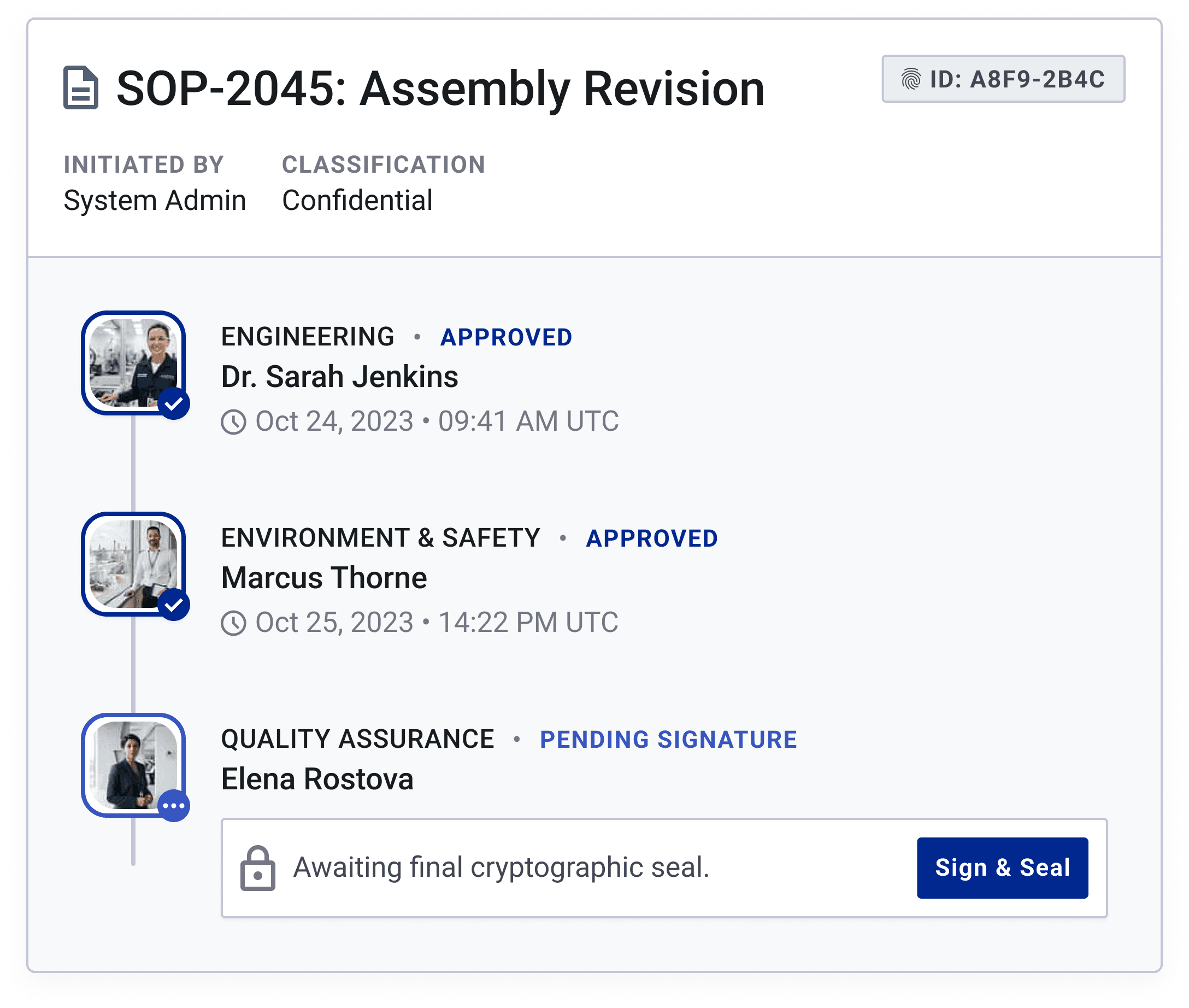 Company SOP template filled by AI