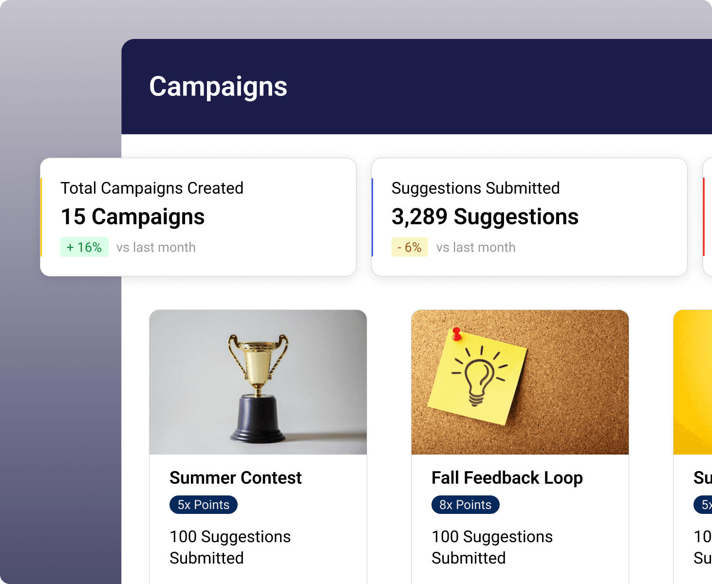Suggestion campaigns - Visual demonstration