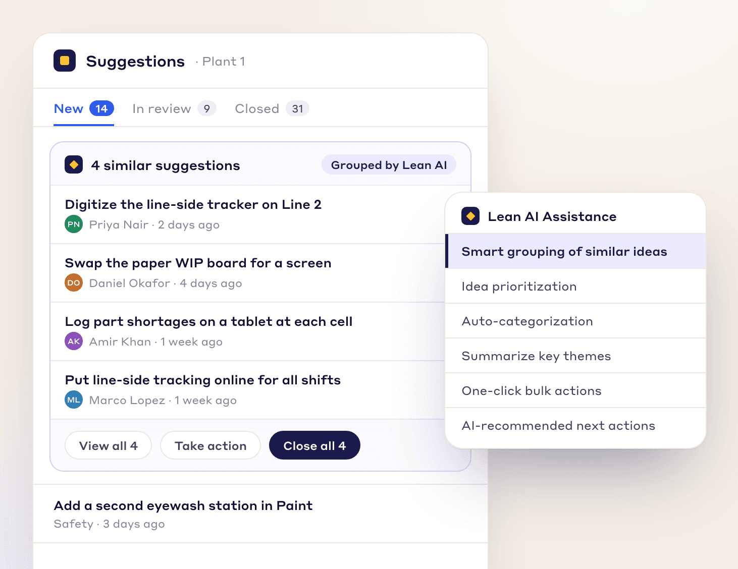 Feature: AI-powered idea management