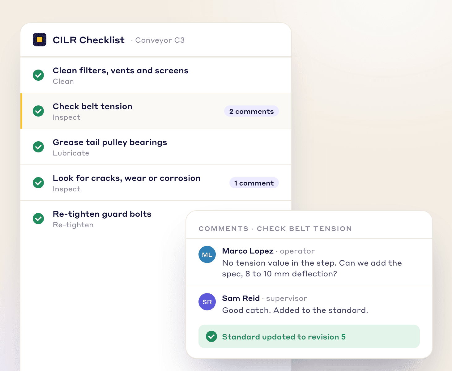 CLOSE THE LOOP, Turn operator feedback into better standards - Visual demonstration