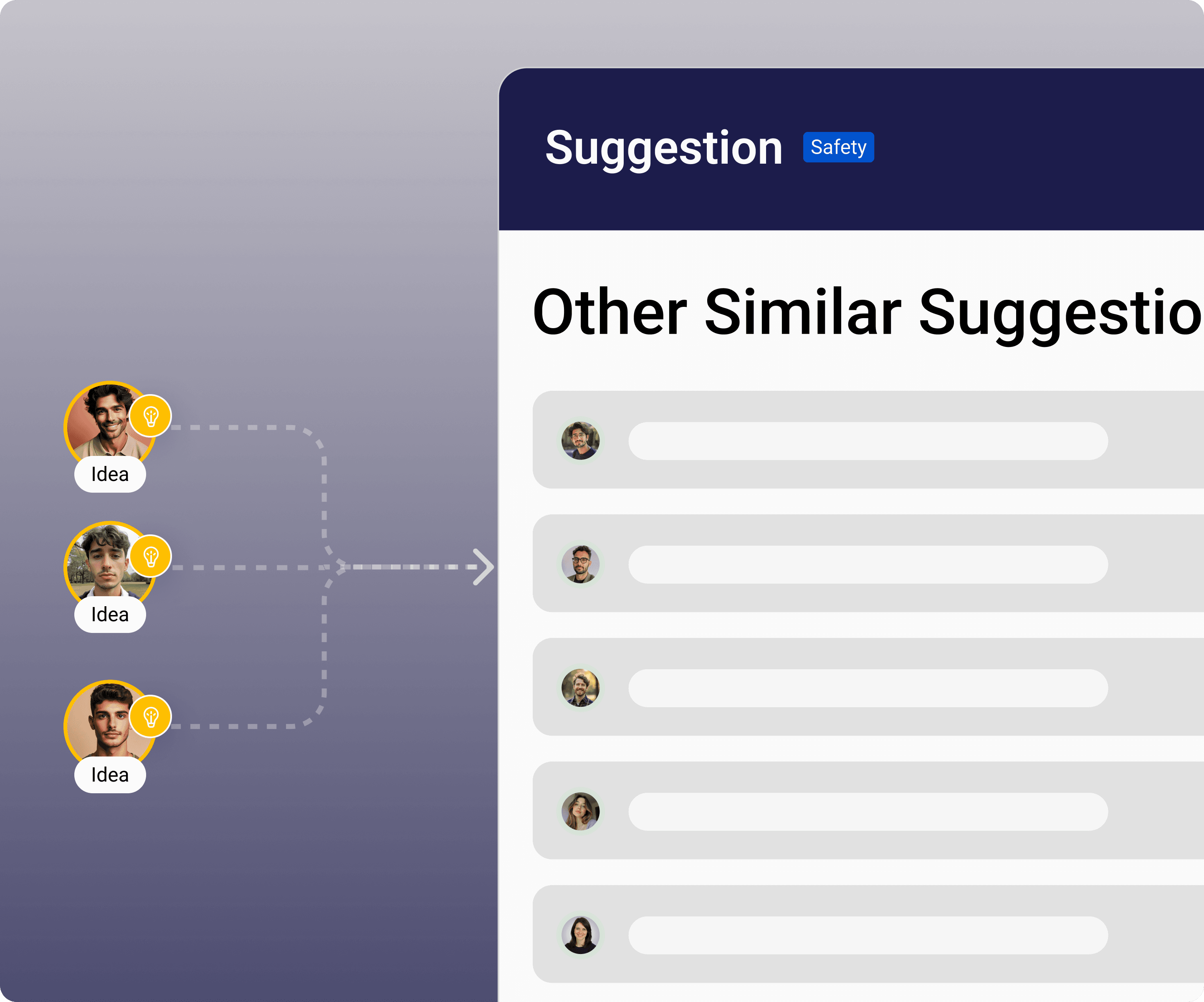 Group similar safety-related ideas automatically