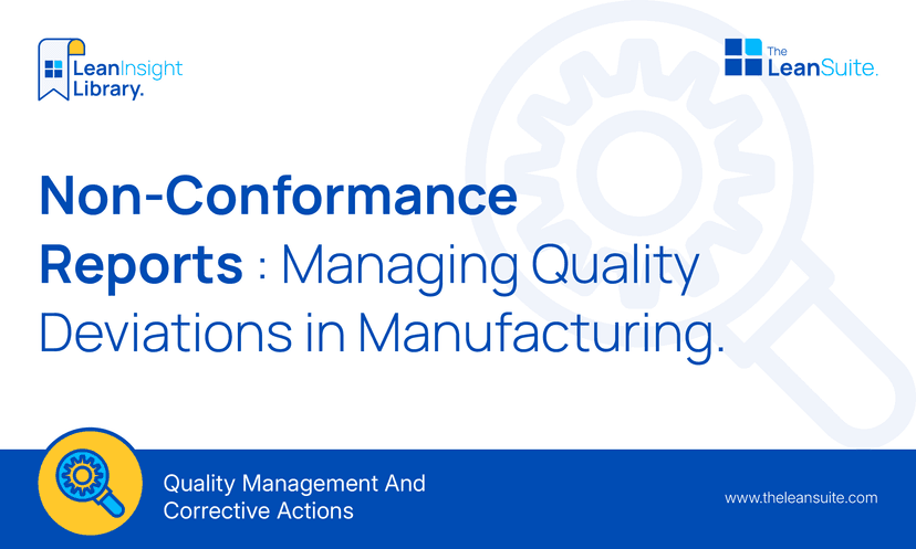 Non-Conformance Reports: Managing Quality Deviations in Manufacturing