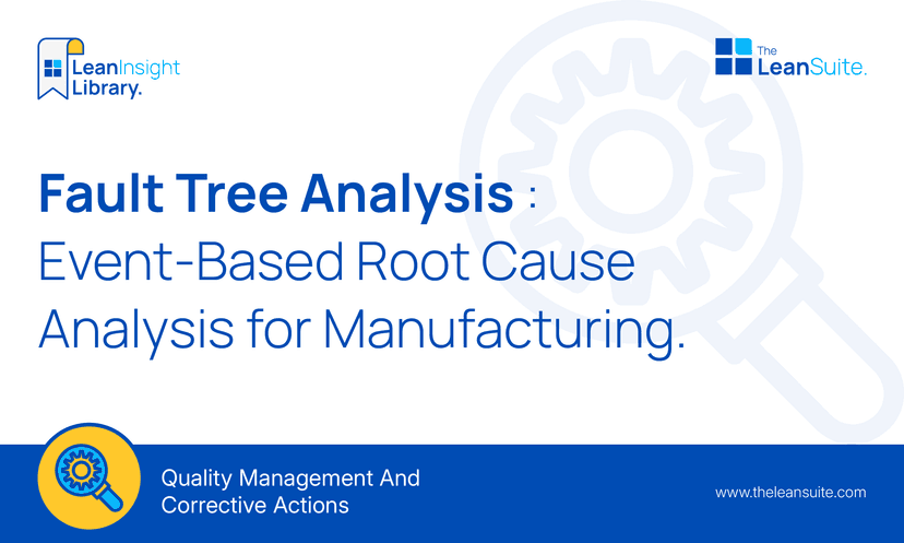 Fault Tree Analysis: Event-Based Root Cause Analysis for Manufacturing