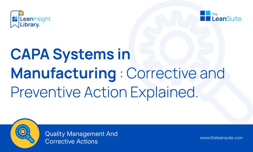 CAPA Systems in Manufacturing: Corrective and Preventive Action Explained
